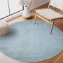 Hochflor-Teppich Softshine Blau 160 cm Rund